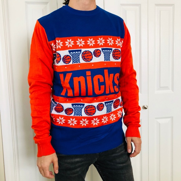 NWT NBA New York NY Knicks Light Em Up LED Sweater - Picture 3 of 8